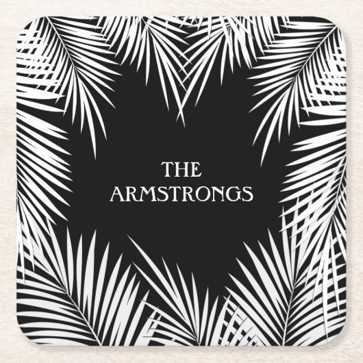 パームツリー スクエアペーパーコースター (正面)