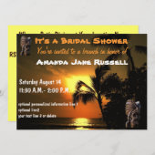 パームツリー ティキ ブライダルシャワーブランチ 招待状 (正面/裏面)