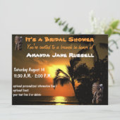 パームツリー ティキ ブライダルシャワーブランチ 招待状 (スタンド正面)