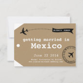 パームツリー トラベル テーマ  luggage tag Save the Date セーブザデート (裏面)