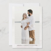 パームツリー トロピカルアイランド ミニマルビーチ セーブザデート 招待状 (裏面)