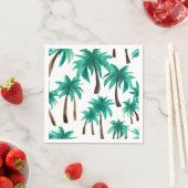 パームツリー トロピカル ウォーターカラー スタンダードカクテルナプキン (インサイチュ)