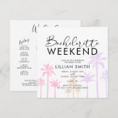 パームツリー トロピカル バチェロレッテ ウィークエンド 招待状 (正面/裏面)