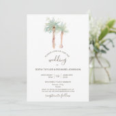 パームツリー ビーチ オーシャン 島 トロピカル ご招待 招待状 (スタンド正面)