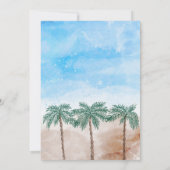 パームツリー ビーチ 海 島 熱帯 招待状 (裏面)