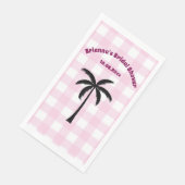 パームツリー ホワイト ピンク チェック 花嫁のシャワー (コーナー)