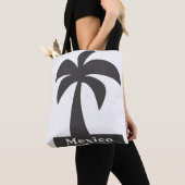 パームツリー(メキシコバカンス) -カスタムオールオーバープリン トートバッグ (クローズアップ)