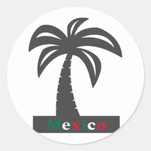 パームツリー(メキシコバカンス) -クラシックラウンドスティッキ ラウンドシール