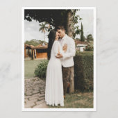 パームツリー モノグラム フォト ビーチ 婚約パーティー 招待状 (裏面)