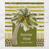 パームツリー ワインラベル (シングルラベル)