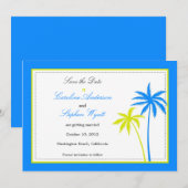 パームツリー - 日程お知らせカード 招待状 (正面/裏面)