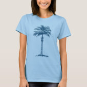 パームツリー – 海ブルー Tシャツ (正面)