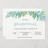 パームデスティネーションリハーサルのディナー招待状 招待状 (正面/裏面)