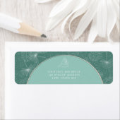 パームトロピカルアクアシーシェルビーチ結婚式 ラベル (インサイチュ)