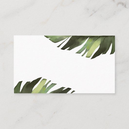 パームトロピカルキスシャワーゲームカードの数 プレイスカード (裏面)