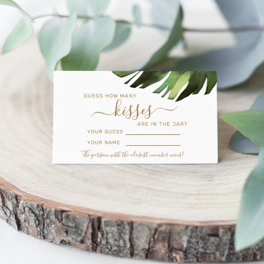 パームトロピカルキスシャワーゲームカードの数 プレイスカード