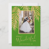 パームトロピカルクリスマスフォトホリデーカード シーズンカード (正面)