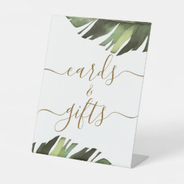 パームトロピカルフローラシャワーカード&ギフト 台座サイン