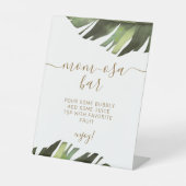 パームトロピカルフローラシャワーモモモザバーサイン 台座サイン (正面)