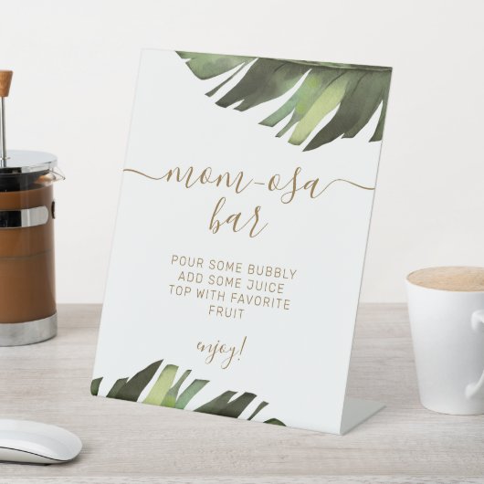 パームトロピカルフローラシャワーモモモザバーサイン 台座サイン (インサイチュ)