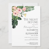 パームトロピカルリハーサルディナーの前夜 招待状 (正面)