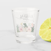 パームハイビスカストロピカルフローラブライダルシャワー ショットグラス (裏面)