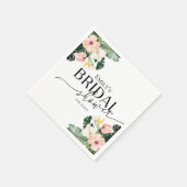 パームハイビスカストロピカルブライダルシャワーナプキンス スタンダードカクテルナプキン (角)