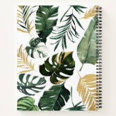 パームハイビスカストロピカルブライダルシャワーレシピブック ノートブック (裏面)