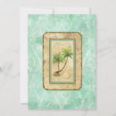 パームパラダイスアクア結婚式招待状 招待状 (裏面)