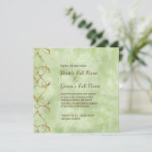パームパラダイスグリーン結婚式招待状 招待状 (スタンド正面)