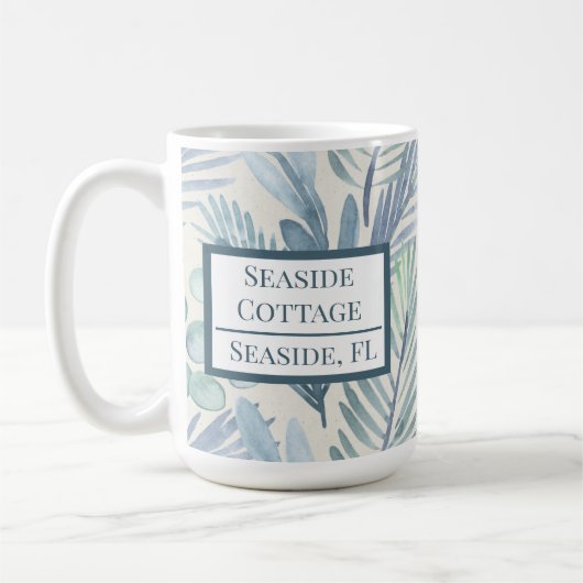 パームパーソナライズされたエアブロンバケーションレンタルコーヒーMu コーヒーマグカップ (左)