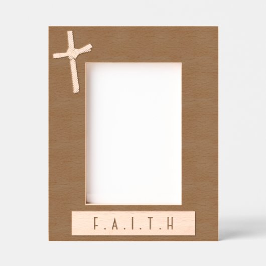 パームパーソナライズされたクロスユニークイースターアートキープサケ レーザー彫刻フレーム (正面)