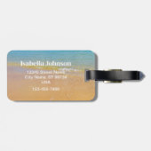 パームパーソナライズされたツリーサンディビーチラゲージタグ ラゲッジタグ (裏面横)