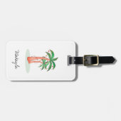 パームパーソナライズされたツリー ラゲッジタグ (正面横)