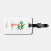 パームパーソナライズされたツリー ラゲッジタグ (裏面横)