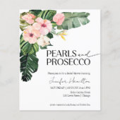 パームパールとプロセッコのブライダルシャワーへの招待 (正面)