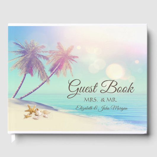 パームビーチの貝殻の結婚式 ゲストブック (正面)