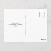 パームビーチガーデンズフロリダフローラ旅行 ポストカード (裏面)