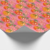 パームビーチクリスマスウォーターカラーオーナメント ラッピングペーパー (角)