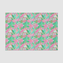 パームビーチクリスマスウォーターカラージンジャーブレッドハウス 薄葉紙