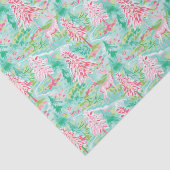 パームビーチクリスマスウォーターカラーピンク&グリーンツリー 薄葉紙 (詳細)