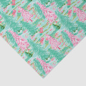 パームビーチクリスマスウォーターカラーピンク&グリーンツリー 薄葉紙 (詳細)