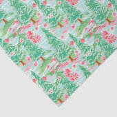 パームビーチクリスマスウォーターカラーピンク&グリーンツリー 薄葉紙 (詳細)