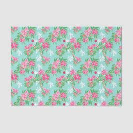 パームビーチクリスマスウォーターカラーフローラオーナメント 薄葉紙