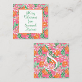パームビーチクリスマスオレンジオーナメントエンクロージャ ノートカード