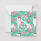 パームビーチクリスマスサンタギフトエンクロージャー ノートカード (裏面)