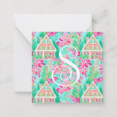 パームビーチクリスマスジンジャーブレッドハウスエンクロージャー ノートカード (裏面)