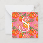 パームビーチクリスマスピンクオーナメントギフトエンクロージャー ノートカード (裏面)