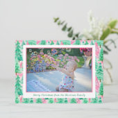 パームビーチクリスマスピンク&グリーンツリーズ写真 シーズンカード (スタンド正面)