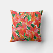 パームビーチクリスマスフローラポインセティアス クッション (裏面)